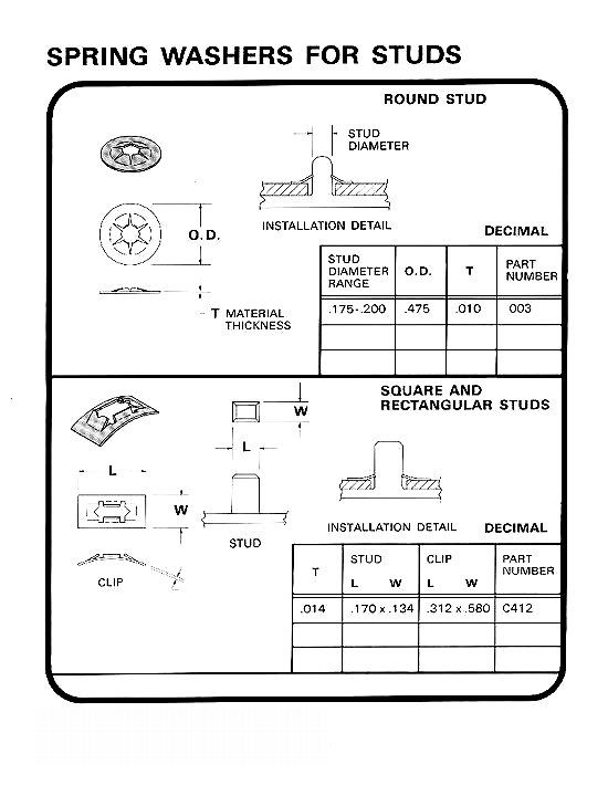 Spring Washers For Studs Sizes